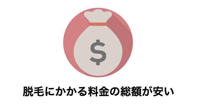 脱毛にかかる料金の総額が安い