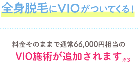 エミナル　全身脱毛にVIO