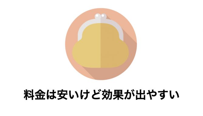 料金は安いけど、効果が出やすいところを選ぶ