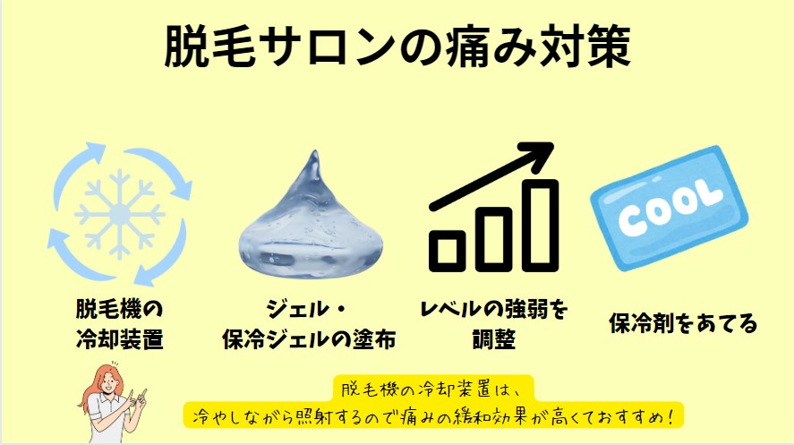 脱毛サロンの痛み対策